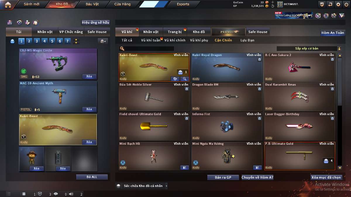 shop acc cf uy tin gia re